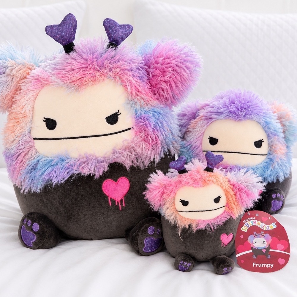 Squishmallows Frumpy Bigfoot Bundle Grey Pink Pastel Plush Set NWT